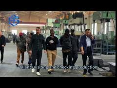 Client visiting factory and check production line